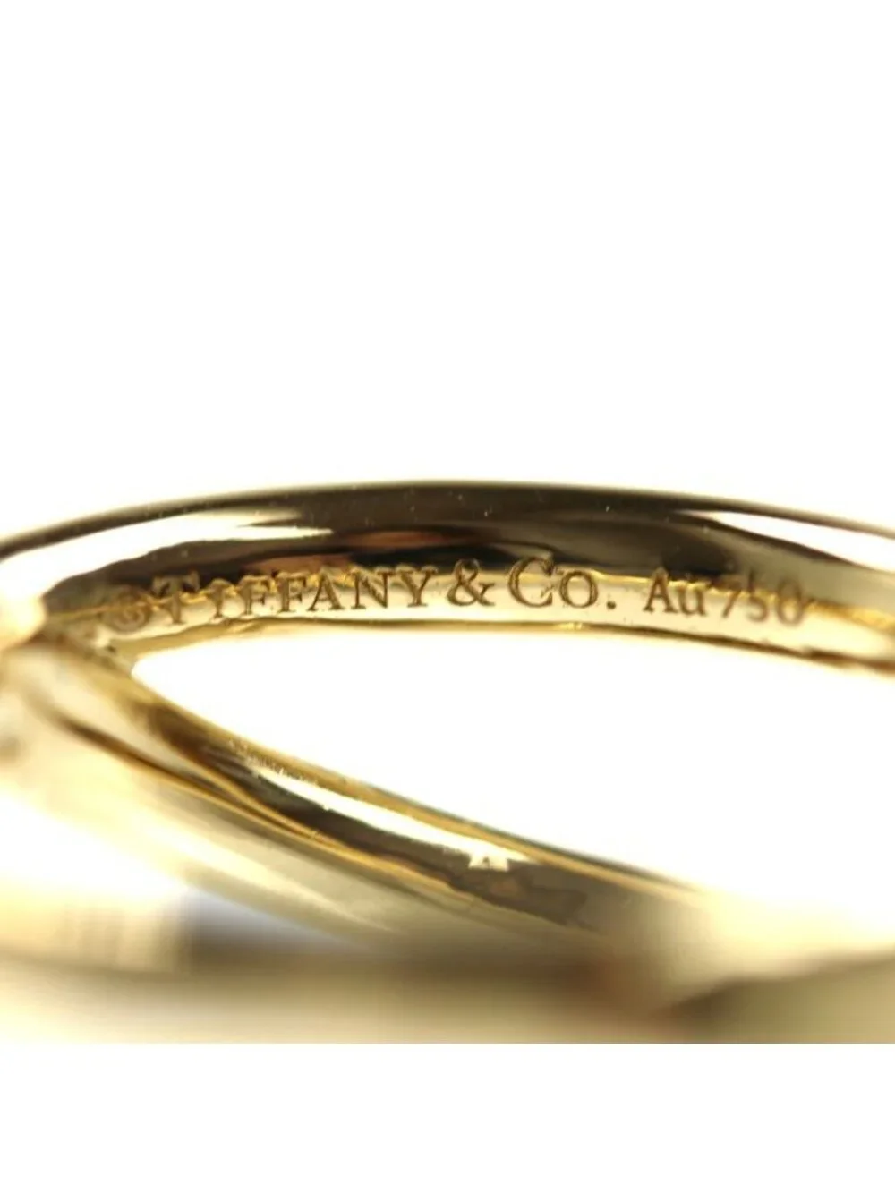 Tiffany & Co 18k Yellow Gold Knot Double Low Ring